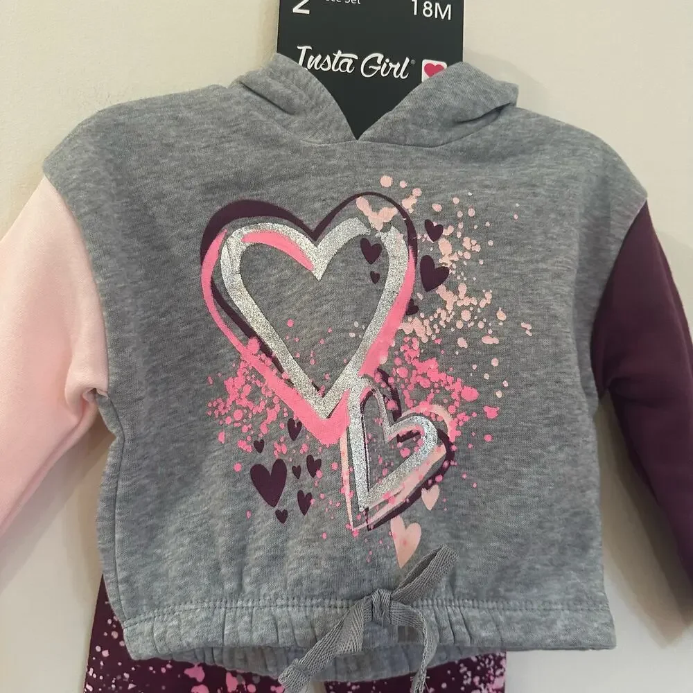 NEW Instagirl Two Piece Baby Girl Outfit sz 18 m Baby Girl Matching Set